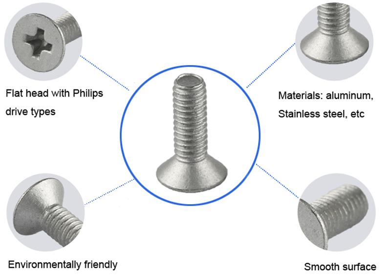 stainless steel countersunk head cross recessed screw